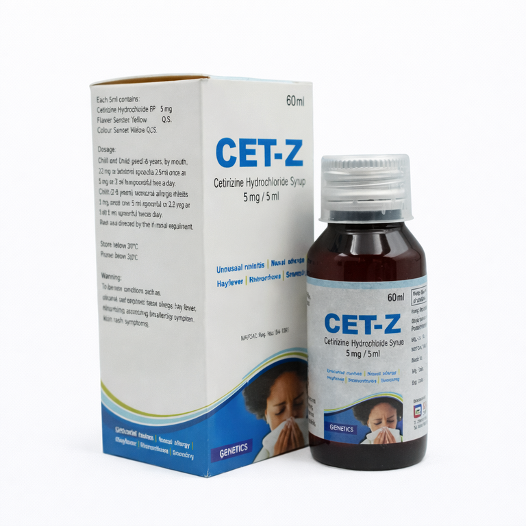 Generix Cet-Z Cetirizine Syrup (Antihistamine) 60 ml